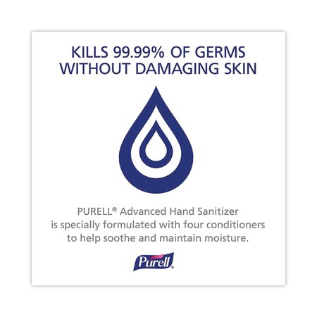 Purell Advanced Hand Sanitizer Single Use, 1.2 mL, Packet, Clear, PK125 9630-125NS-BX